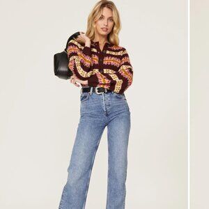 The Great. The Loom Cardigan Sweater in Rosehip